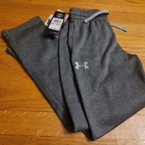 Under Armour Boys Athletic Pants Gray - Youth Small - Brand New